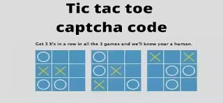 Tic tac toe captcha code