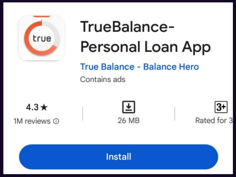 Truebalance loan app